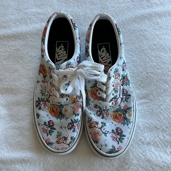 Vans Floral White Sneakers - Picture 1 of 8